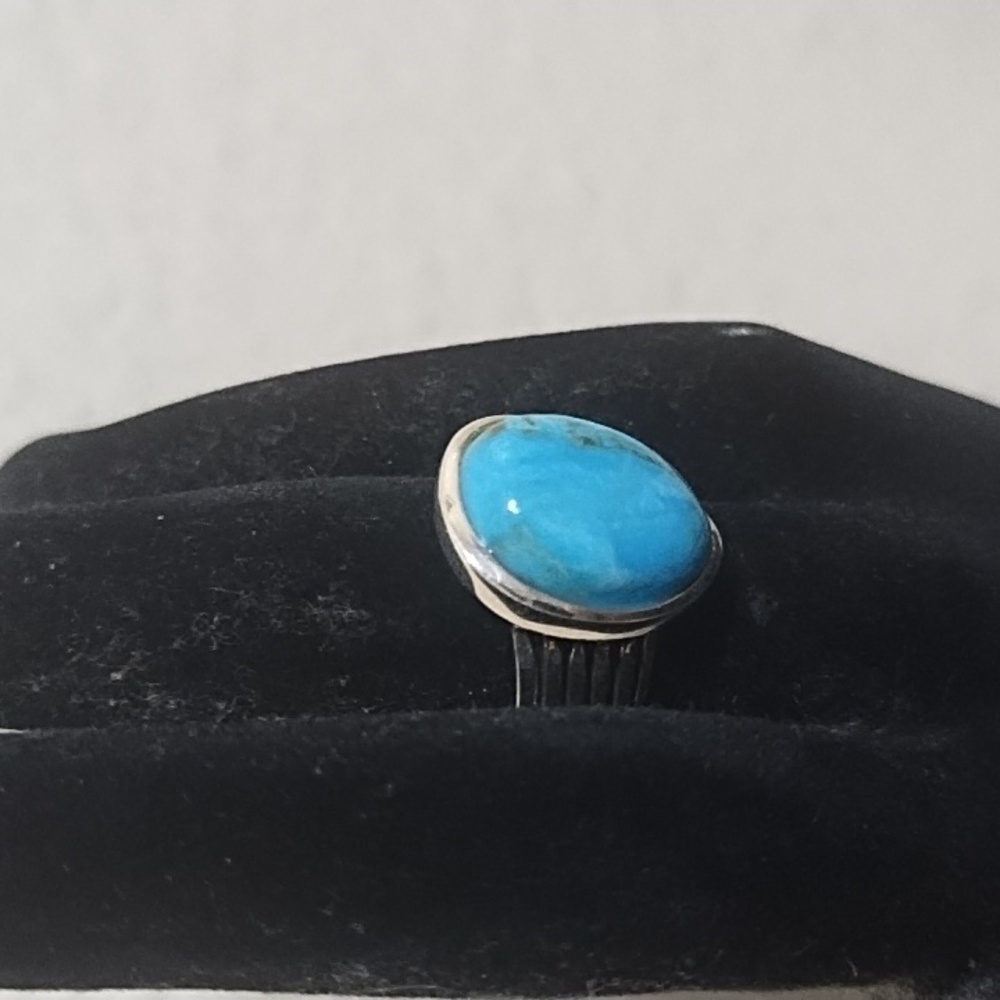 Turquoise Silver Ring - image 3
